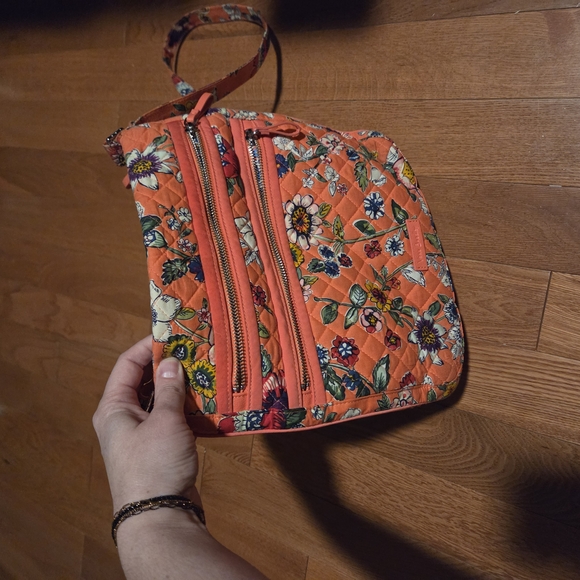 Vera Bradley Floral Orange Quilted Crossbody Bag - Picture 4 of 4